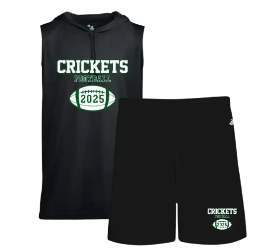 Badger Hooded Sleeveless Workout Shirt and Short - Adult Size Package